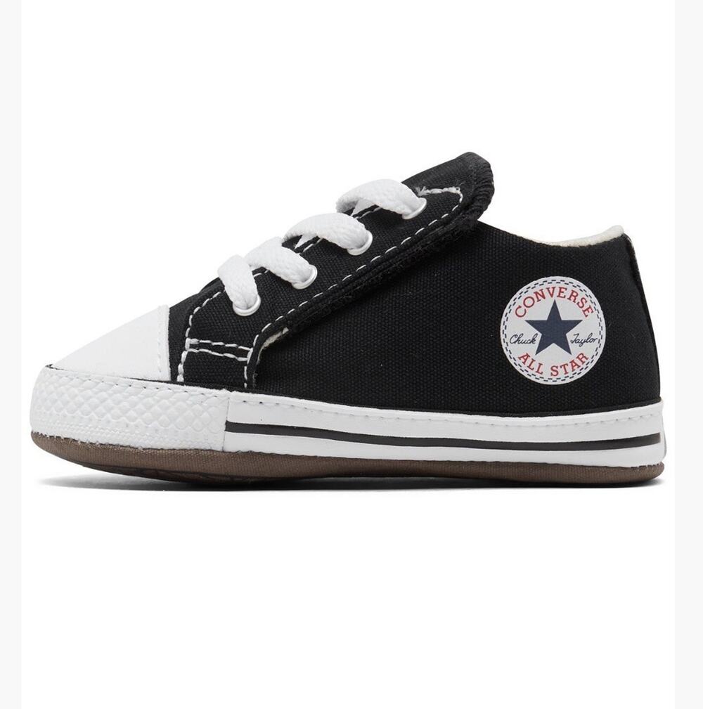 NWT Converse Baby Chuck Taylor All Star Cribster, Black/White 4 Infant Booties